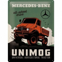 Placa metalica - Mercedes-Benz Unimog - 30x40 cm